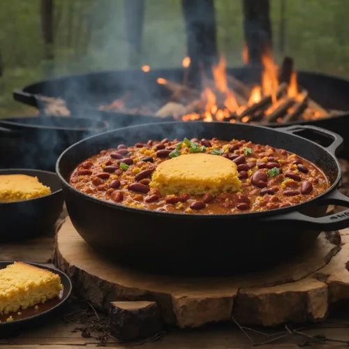 Campfire Chili and Cornbread Recipe