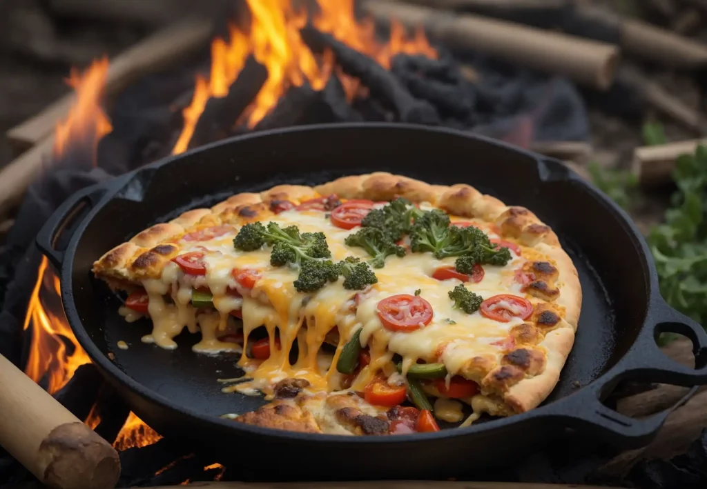 Cooking Campfire Pizza Pocket