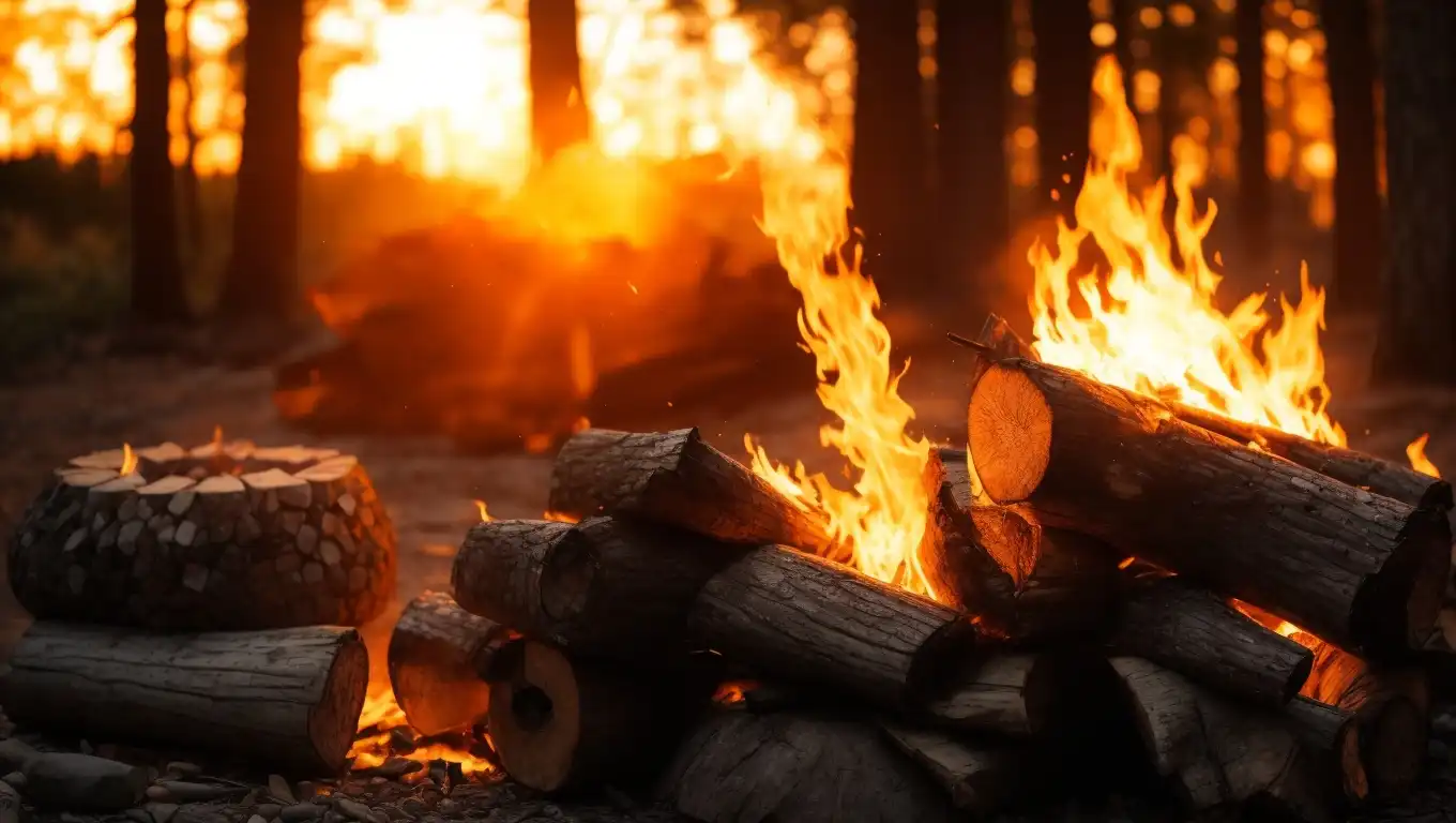 Firewood on Campfire