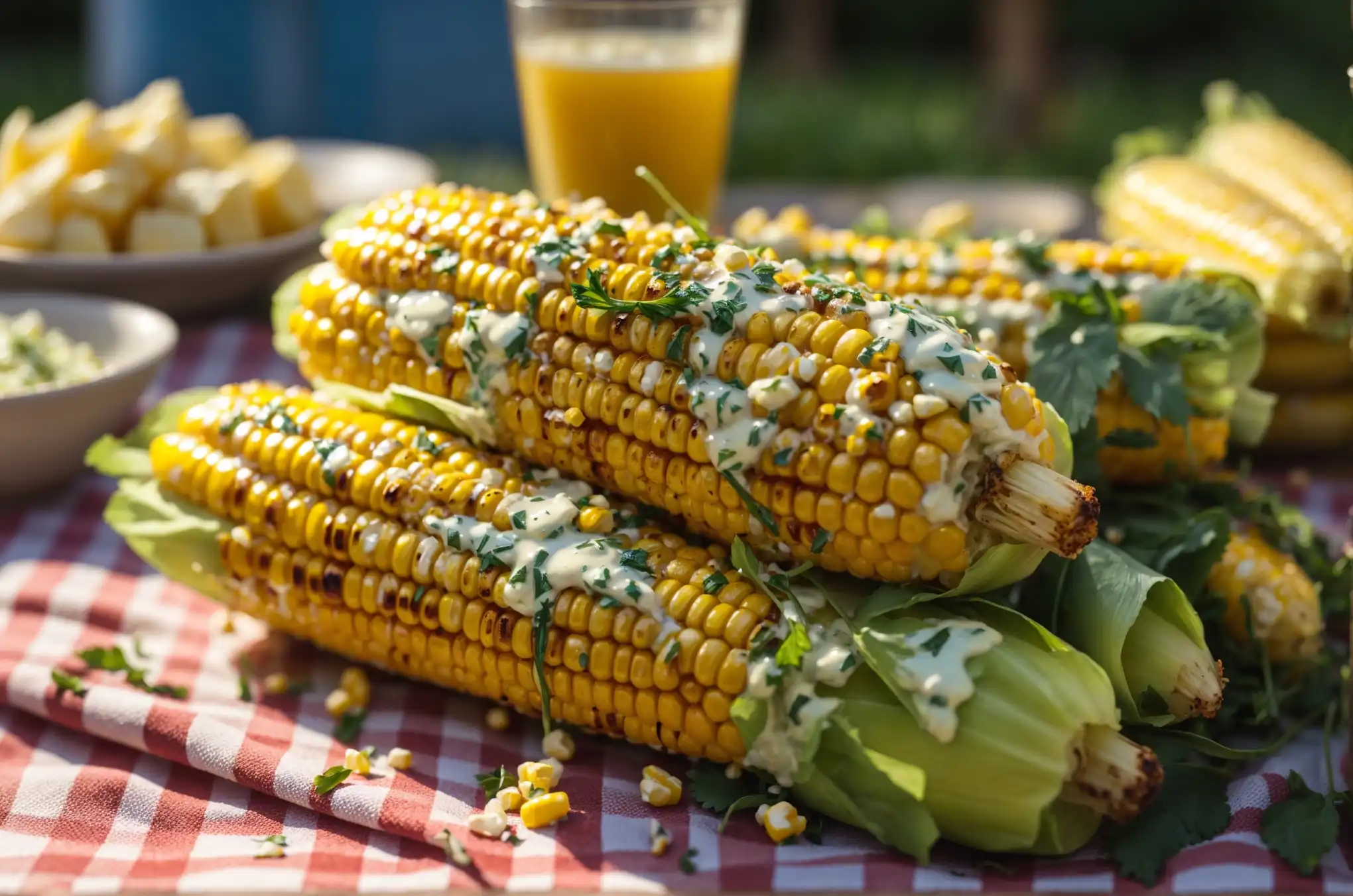 Grilled Corn on the Cob with Herb Butter Recipe