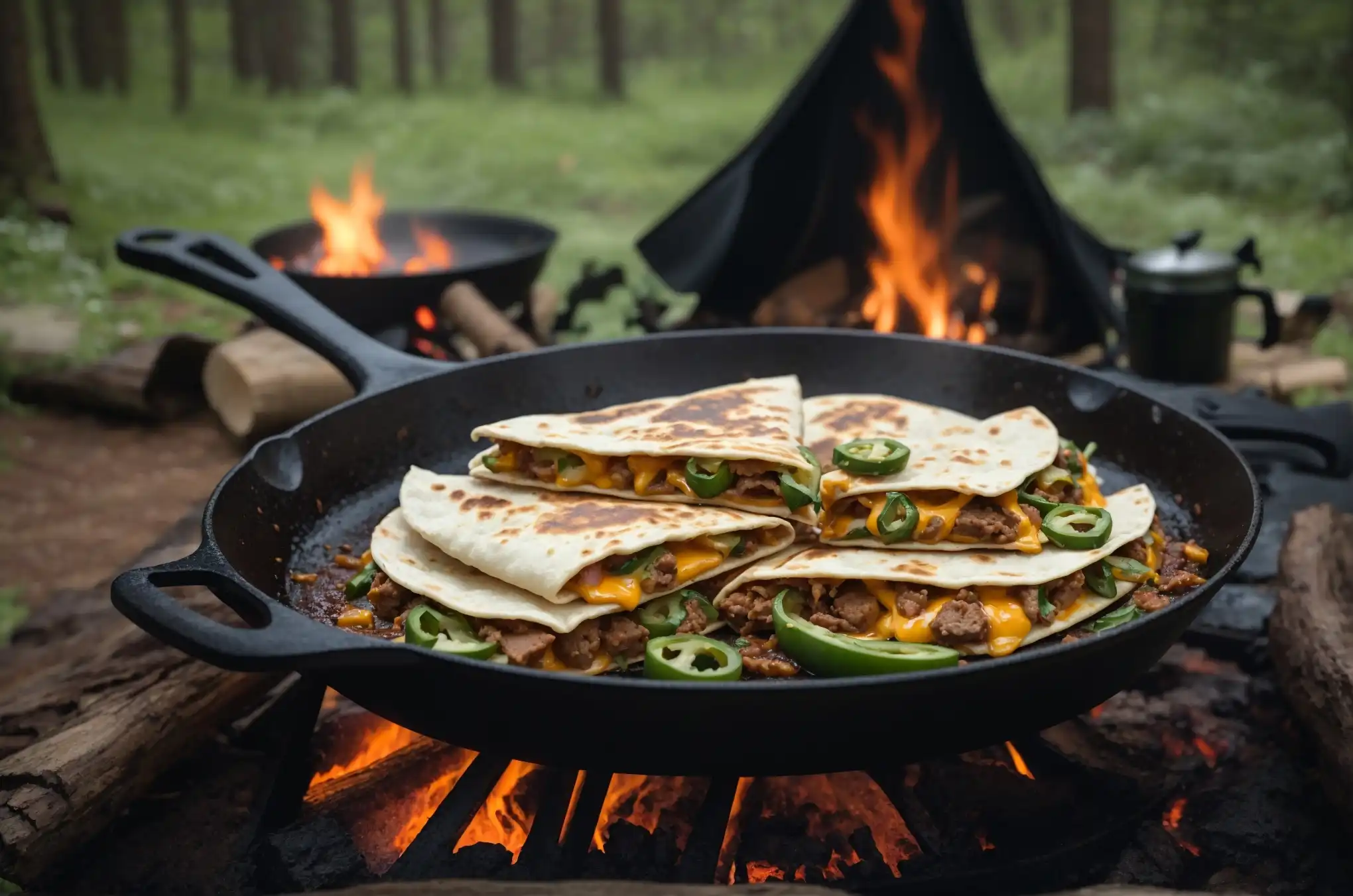 Spicy Campfire Quesadillas Recipe