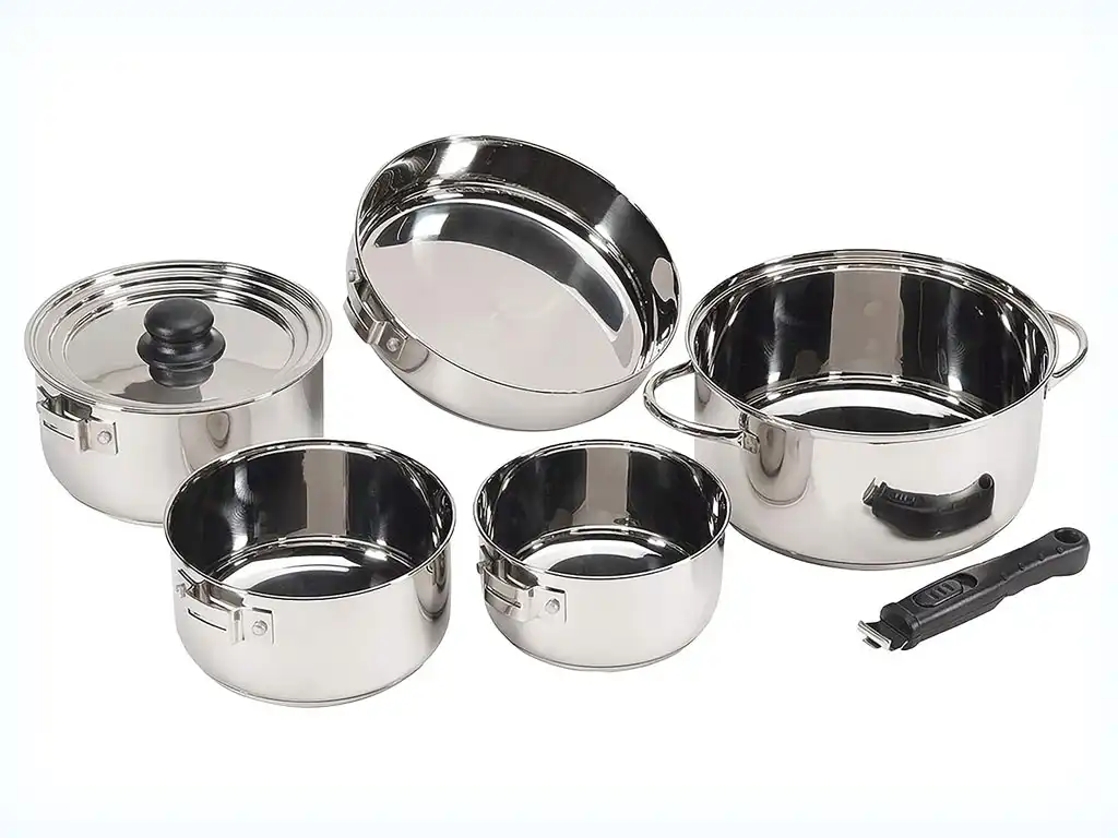 Stansport Stainless Steel Clad Cook Set