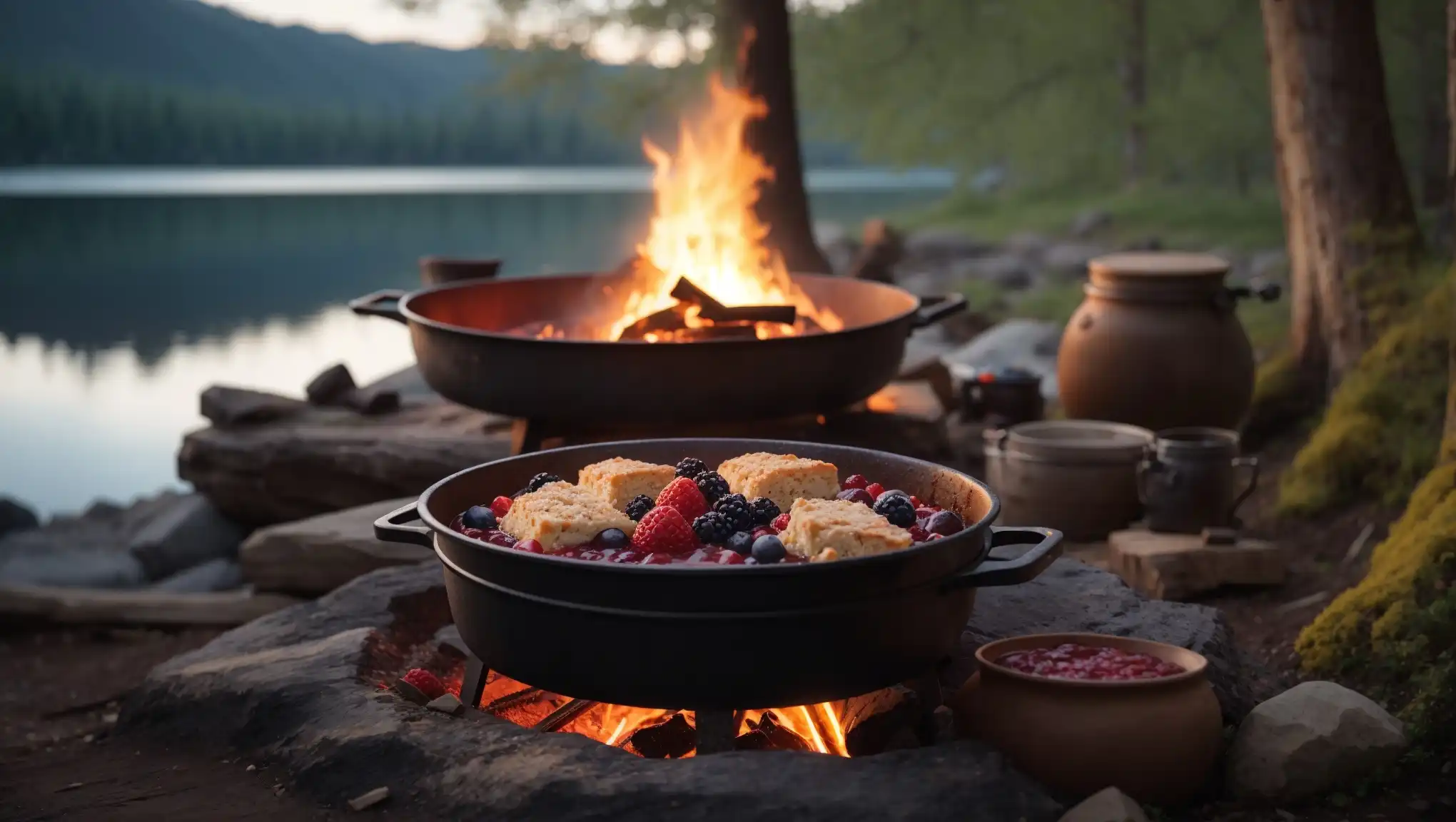 baking over a campfire