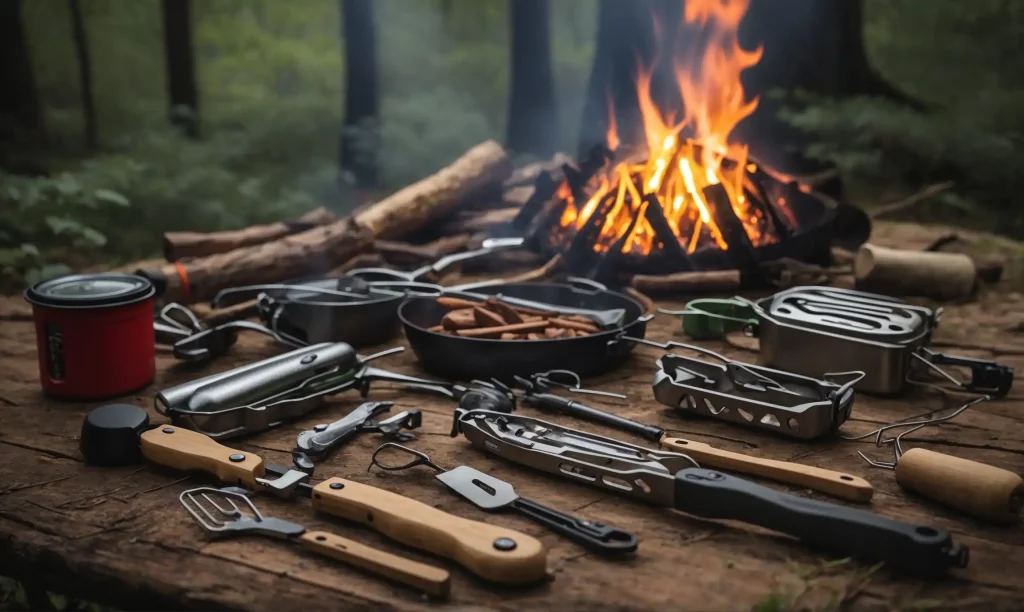 Multi-tools for campfire cooking